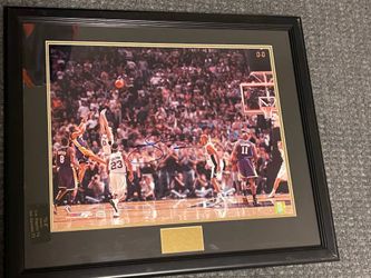 Derek Fisher Signed Frame Photo 26 X 22