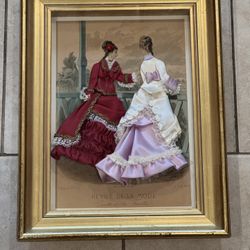 Vintage French ‘La Mode Illustree’ 3D Fashion Shadowbox