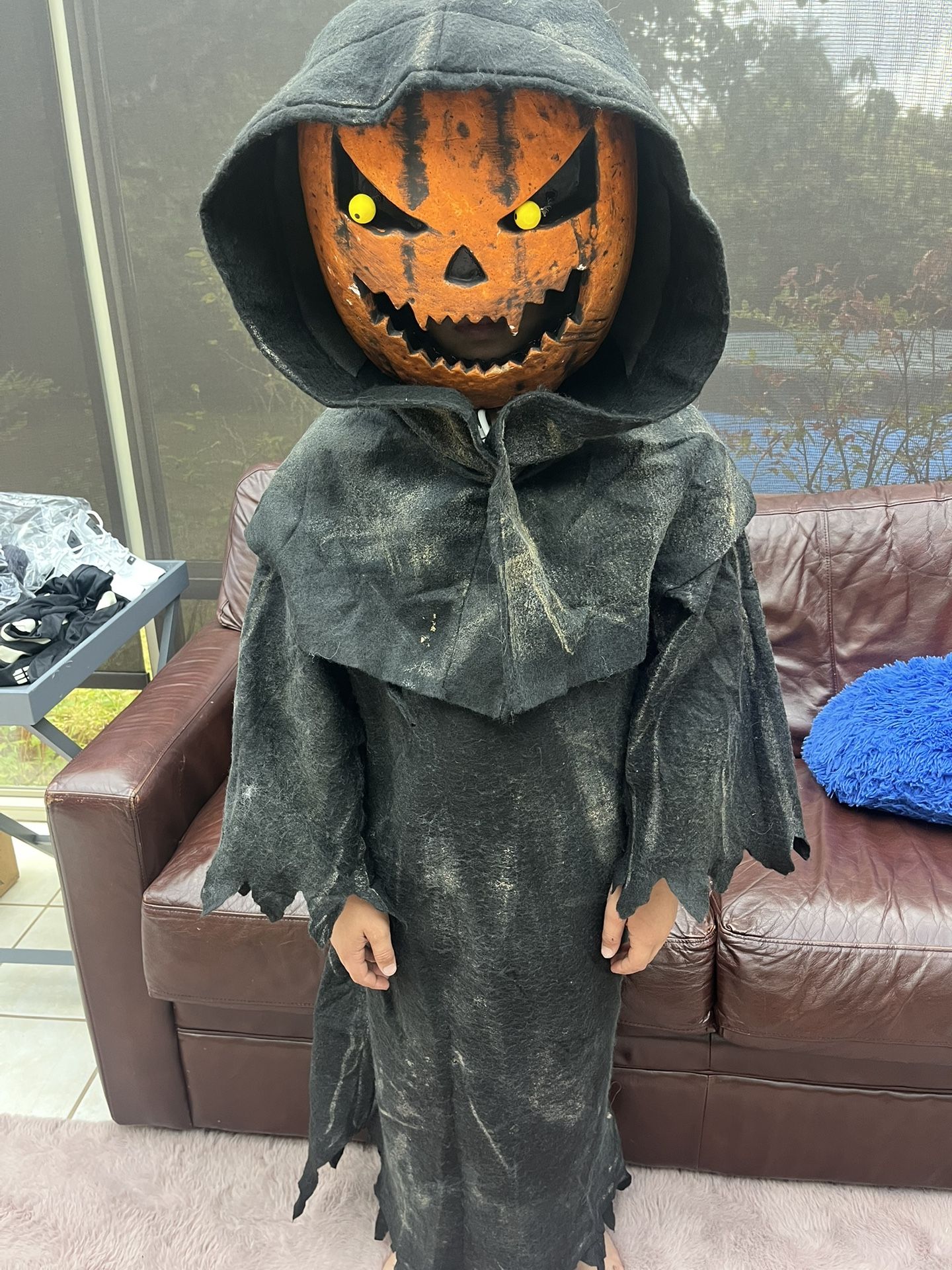 Pumpkin head halloween costume 