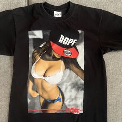 Shaka Wear Graphic Tee DOPE Black Heavyweight Shirt Size L