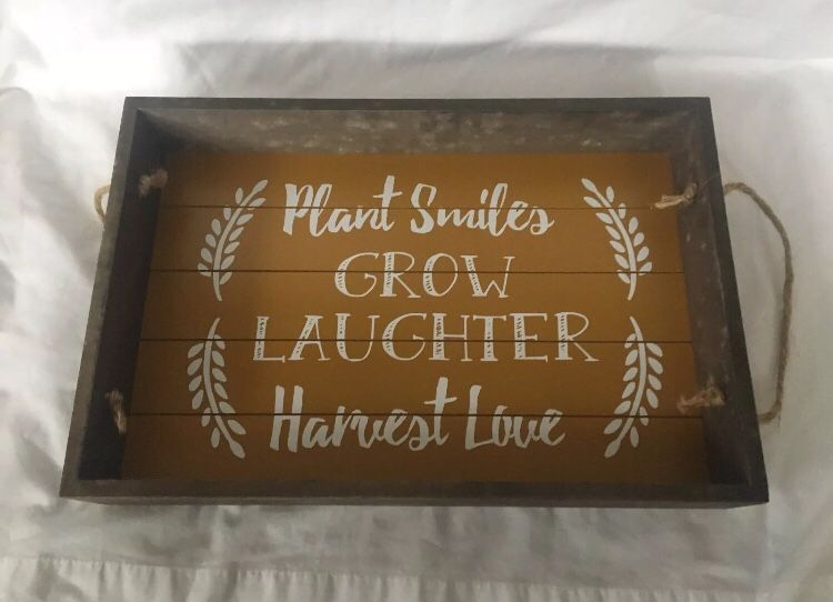 Plant Grow Harvest Tray Snacks or Breakfast Serving Tray