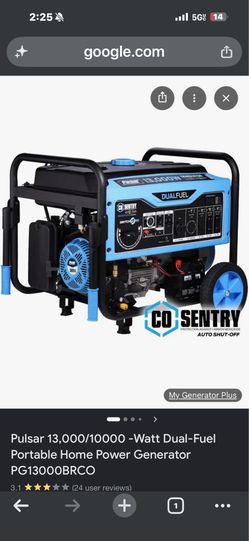 Pulsar 13000 peak watt generator