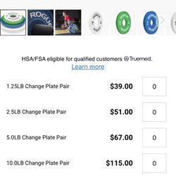 Rogue Change Plate Weight set