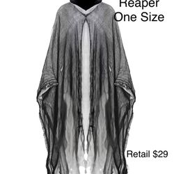 Grim Reaper Adult Costume One Size Halloween  / Disfraz de Parca Adulto 
