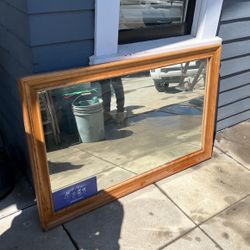 Large Wood Mirror