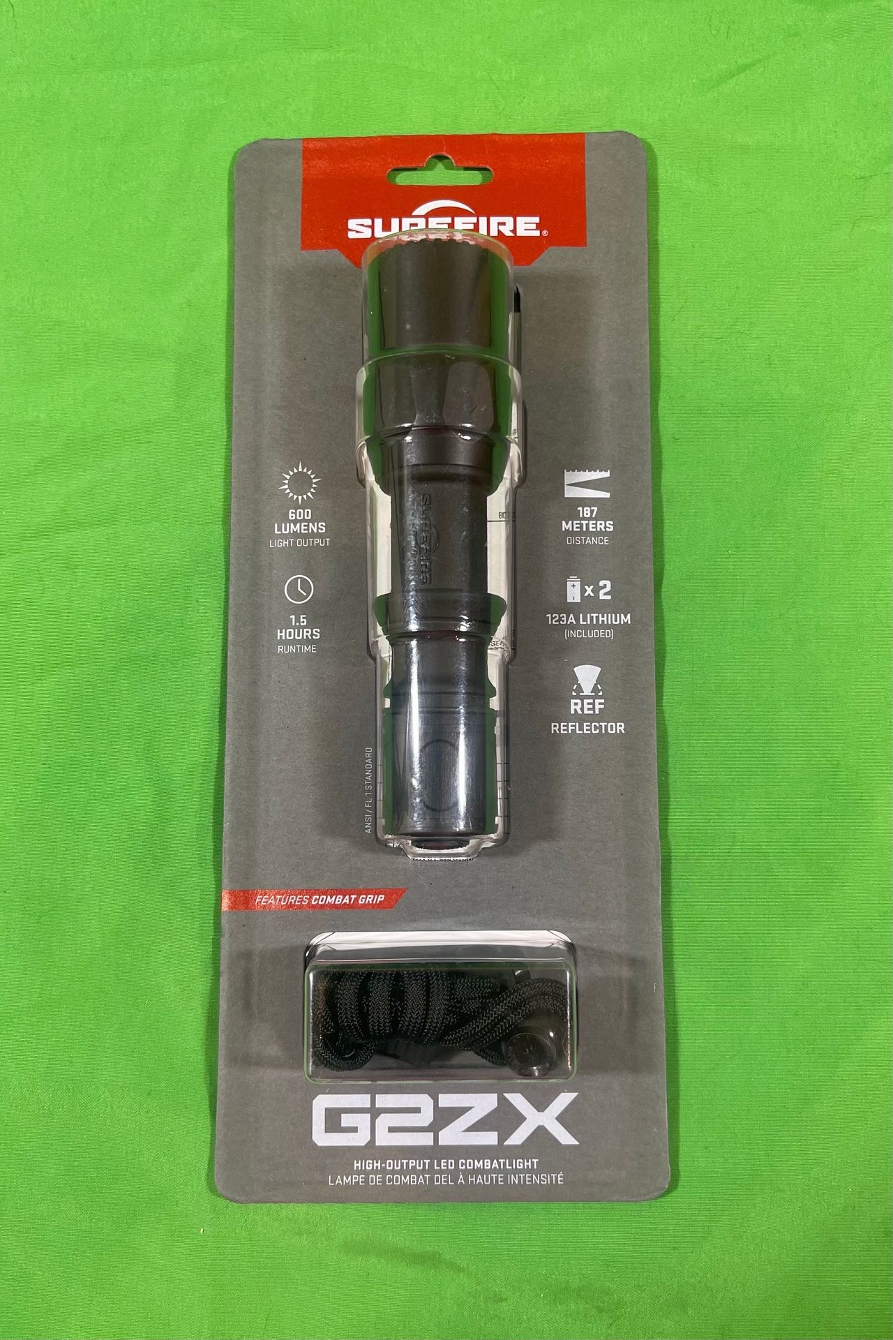 SureFire G2ZX LED Tactical Flashlight- Polymer Black- Waterproof