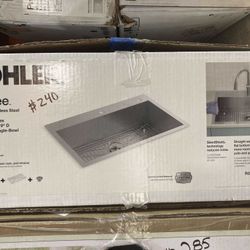 Kohler 33in Single Bowl Kitchen Sink