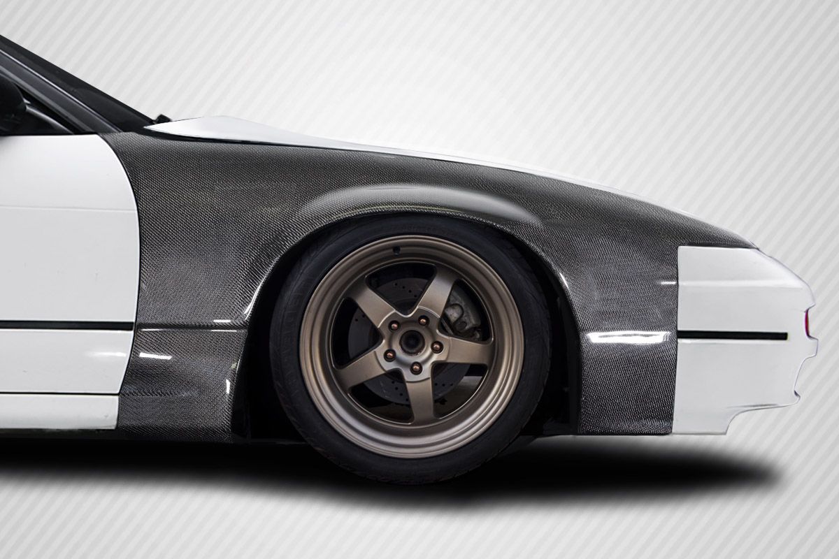 1989-1994 Nissan 240SX S13 Carbon Creations K Power Style Front Fenders (+50mm) - 2 Piece