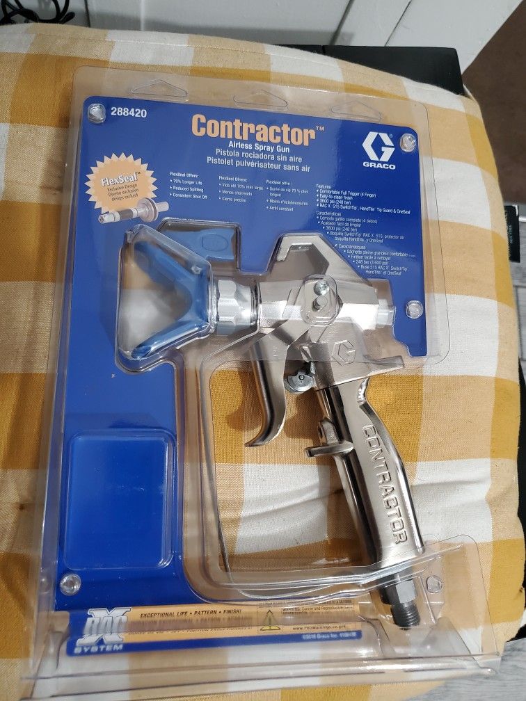 Graco 288420 Contractor Airless Spray Gun, 2 Finger Trigger, RAC X 517 SwitchTip