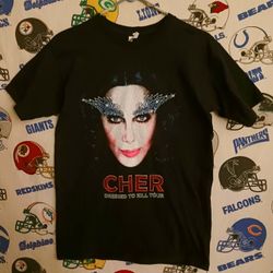 2014 Cher Dressed To Kill Dance Pop Rock Music Concert Tour Graphic Tee Shirt 