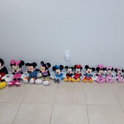 Whole Minnie And Mickey Plushies Collection