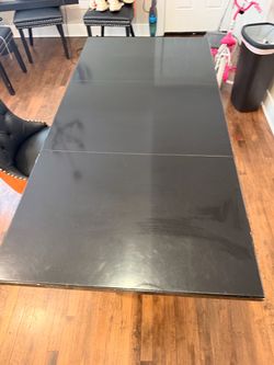 Glass dining table