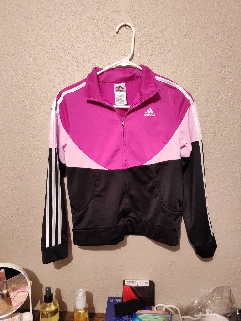 Girl's Size Large 14 Pink Adidas Jacket 