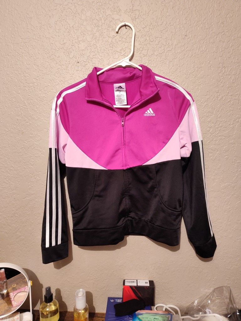 Girl's Size Large 14 Pink Adidas Jacket