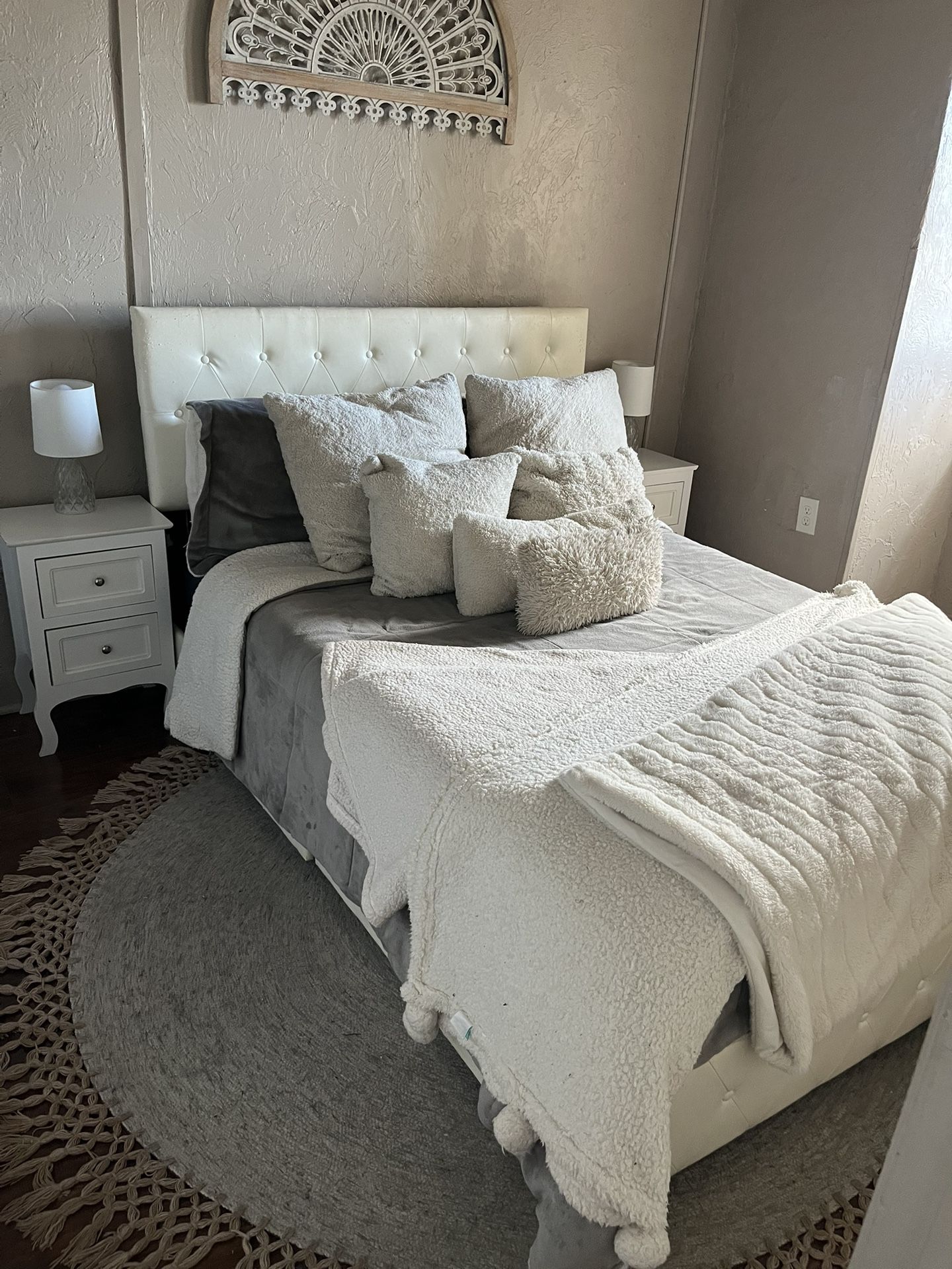 White Full Size Bed Frame