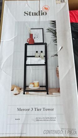 Studio 3B Mercer 3 Tier Tower Black