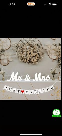 Set of Wooden Wedding Letters