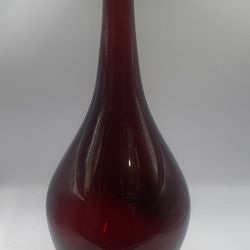 Beautiful Ikea Salong Ruby Red Art Glass Vase 12.5" Retired Johanna Jelinek