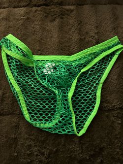 Green sexy men’s mesh panty underwear