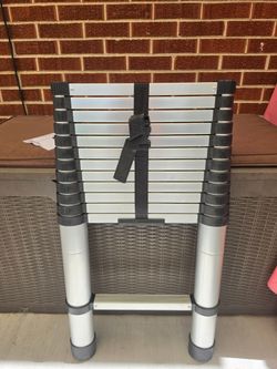 New In A Box, 12.5Ft Telescoping Ladder, Aluminum Telescopic Extension Ladder, 330 LBS One-Touch Retractable Compact Portable Ladder With Non-Slip Rub