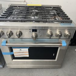 Stainless Steel Six Burner 36 Inch Range