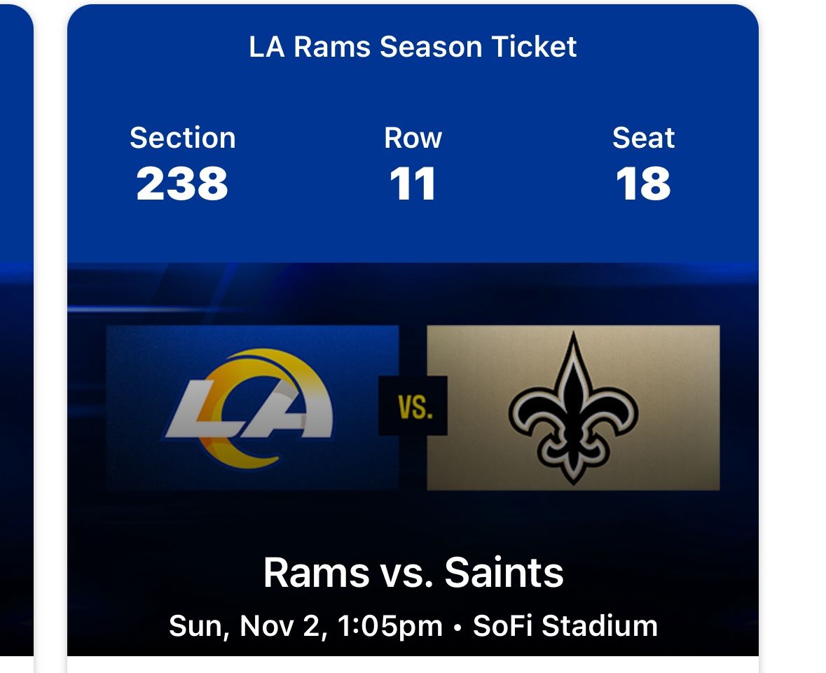 Rams VS Saints