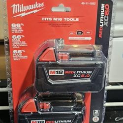 milwaukee m18 xc 5.0 matteries