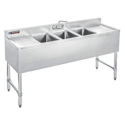 DuraSteel 3 Compartment Sink Commercial Kitchen Sink - NSF Stainless Steel Triple Three Bay