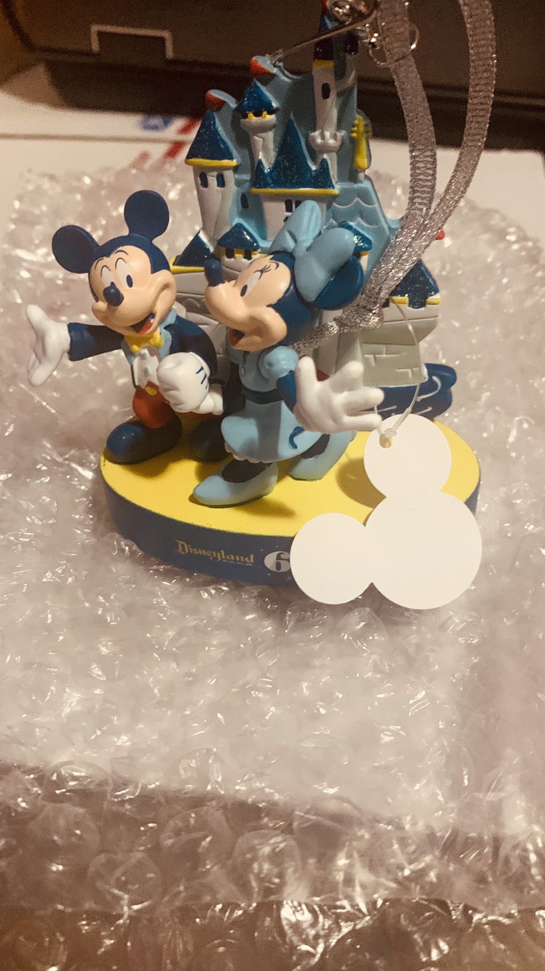 Disney 65th anniversary Mickey and Minnie figurine ornament