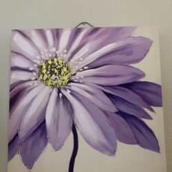 Purple Flower 19” x 19” On Canvas