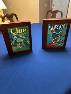 Vintage Clue and Sorry bookshelf editions