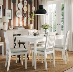 White NÄSINGE Extendable Table