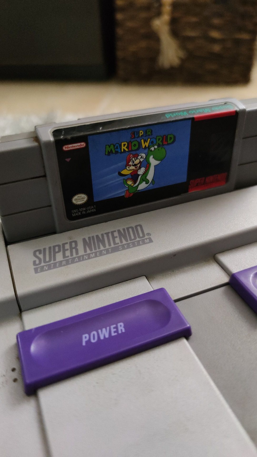 Super Nintendo + 2 controllers + Super Mario + 3 games