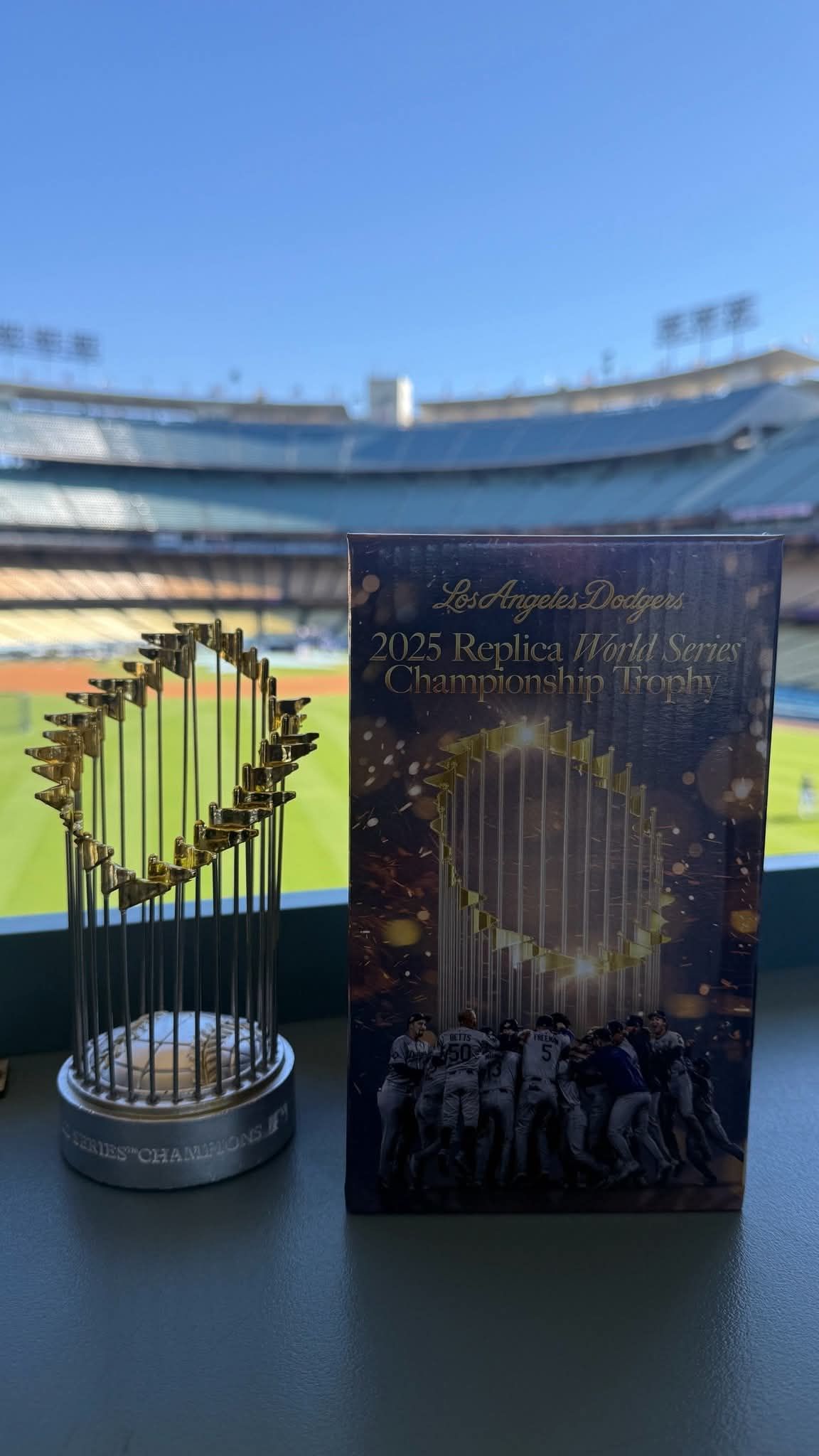 Dodgers 2025 Replica World Series Trophy