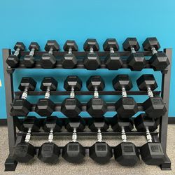 550lb Dumbbell Set With Rack. Brand New. 