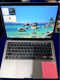 MacBook Pro 13” 2020 Intel Core (contact info removed) 16GB RAM 512GB SSD macOS Tahoe Charger