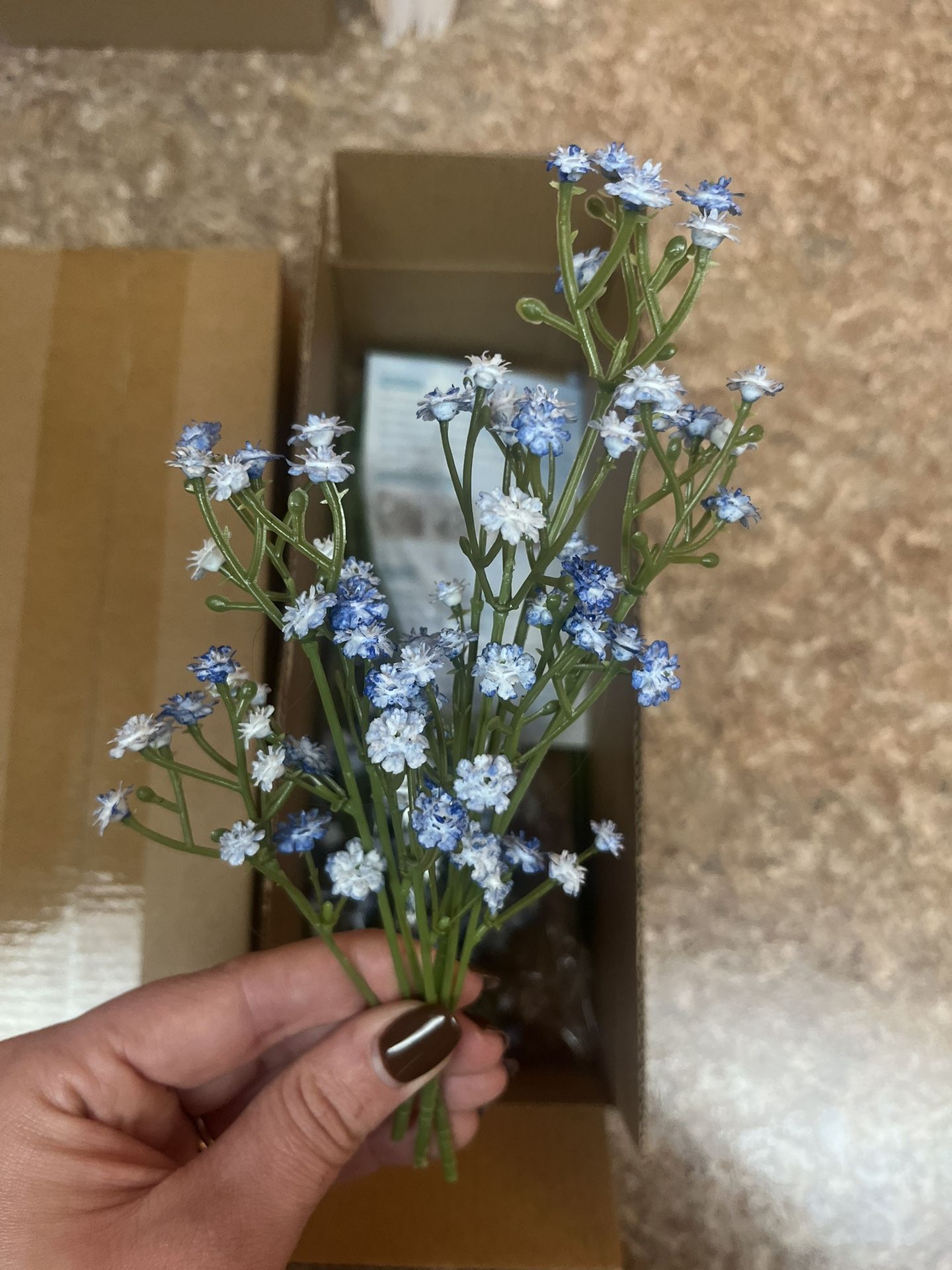 Artificial Blue Baby’s Breath Bunches