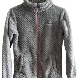 Columbia Jacket Youth Girl’s 14/16 Gray Full Zip Fleece Pockets