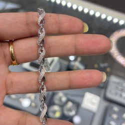 Silver Diamond Ladys Bracelet.we Have On Special Deal ..💎💎💎