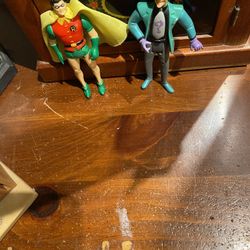 Vintage and Collectable Batman Riddler and Robin Action Figures