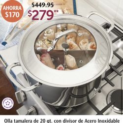 Tamalera De 20qt Con Division 