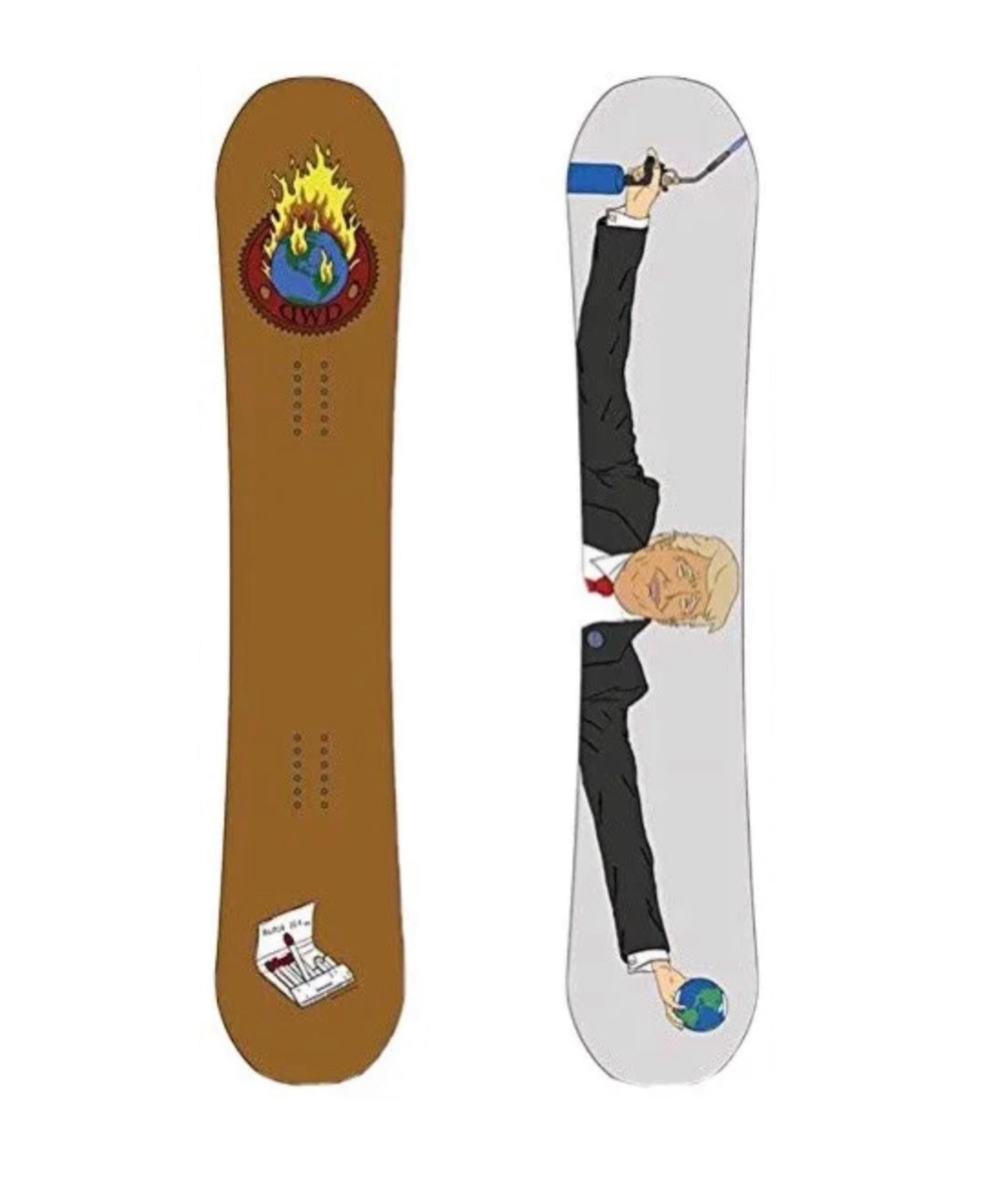 (MINT) Dinosaurs Will Die SNOWBOARD (DWD) Ben Bilocq’s 154cm“ F#CK TRUMP” Pro Model.