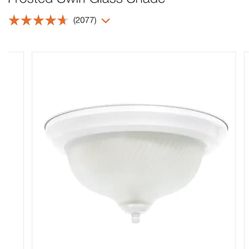 11 in. 2-Light White Flush Mount with Frosted Swirl Glass Shade