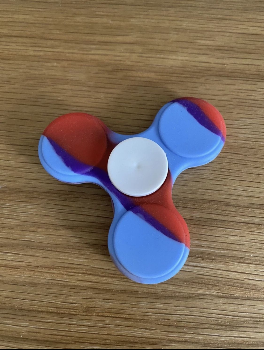 Red/Blue/Purple Rubber Fidget Spinner