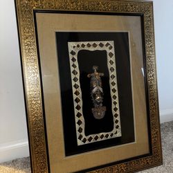 Framed 3D Tribal / Ethnic Mask Art – Shadow Box Wall Decor