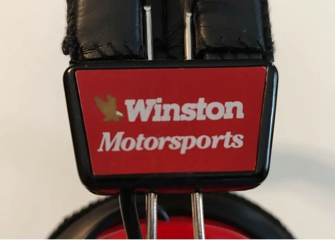 Vintage NASCAR Winston Cup Motorsports AM/FM Radio*Red Headphones*WORKS PERFECT!
