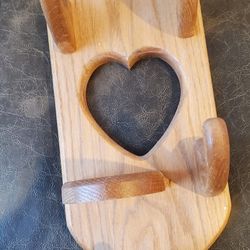 Oak Hair Dryer & Curling Iron Holder