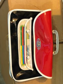 Vintage vinyl pen and pencil case 1970