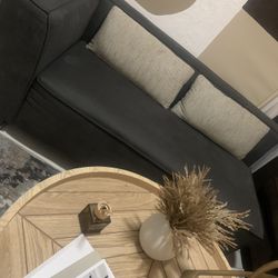 Dark Grey Lounge Chaise 