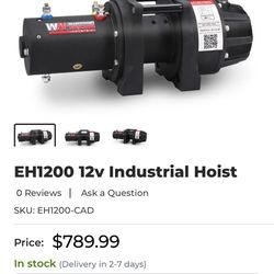 Warrior Winch EH1200 Hoist W/ Remote